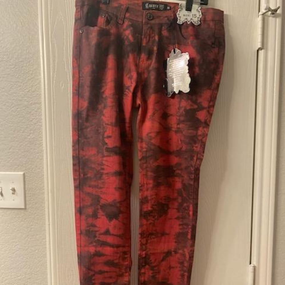 Red & Black Jeans